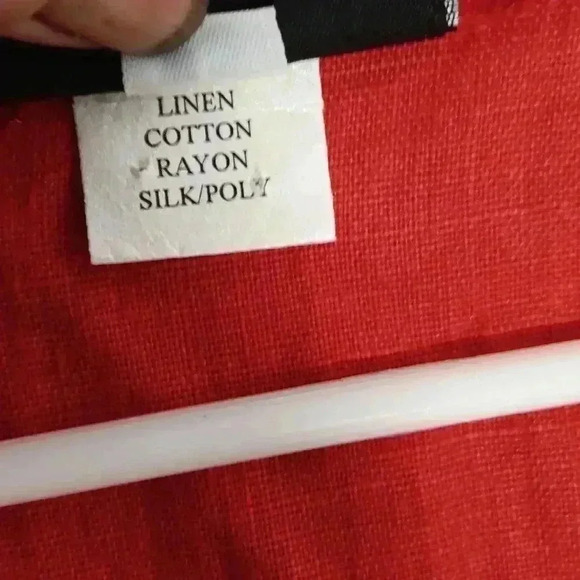 "AHNI" Abstract art to wear linen rayon lightweight jacket SZ 1X - Picture 8 of 9